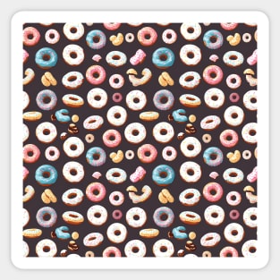 Deliciously Sweet Donut Pattern Design for Doughnut Lovers Sticker